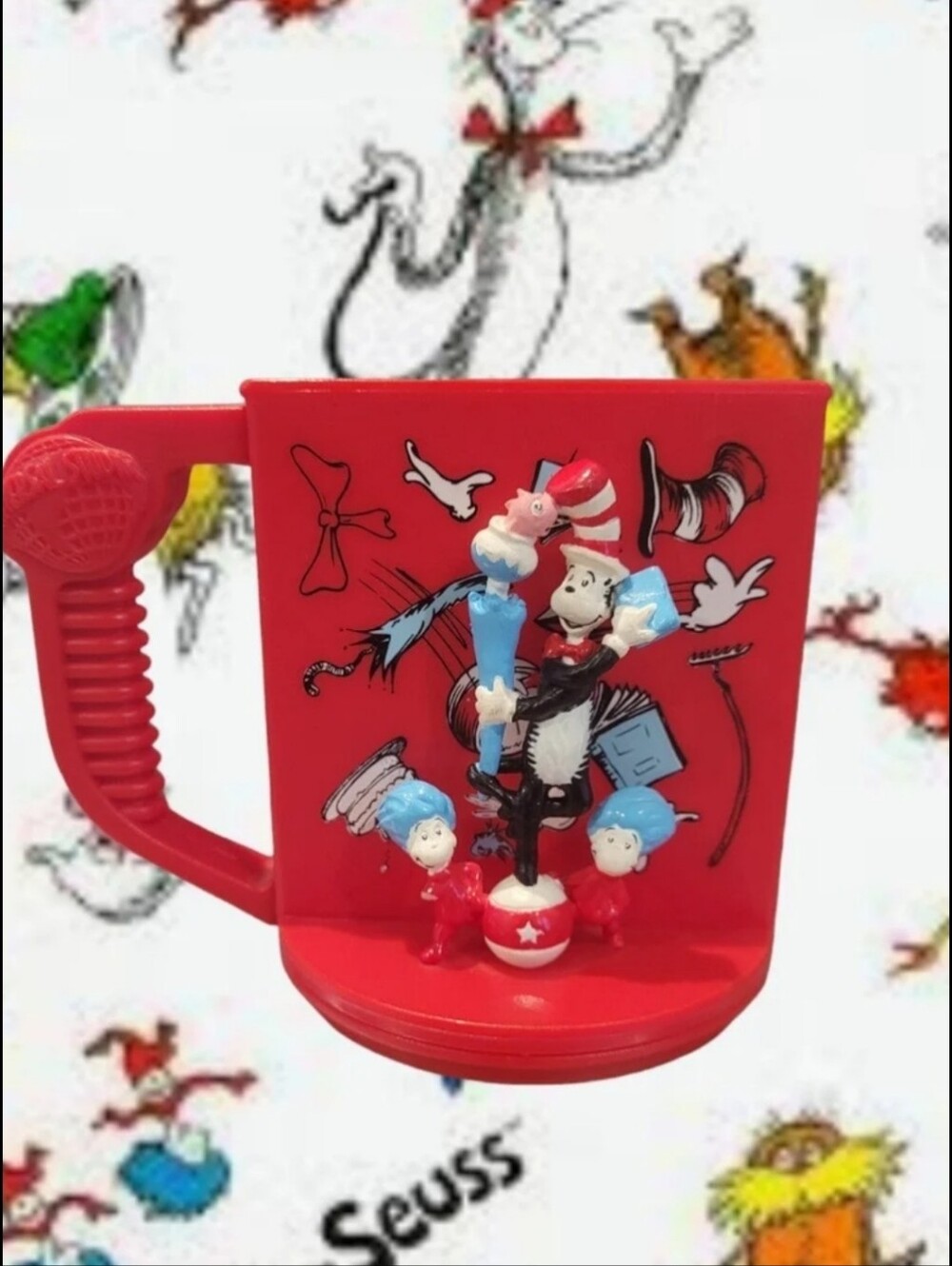Universal Studios Dr. Seuss Red 3D Plastic Cup